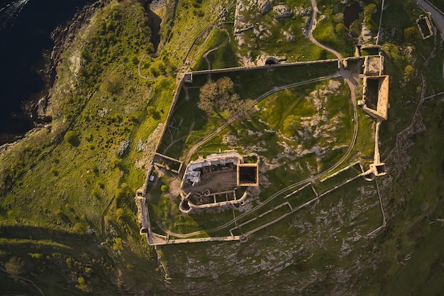 drone view of old castle in denmark