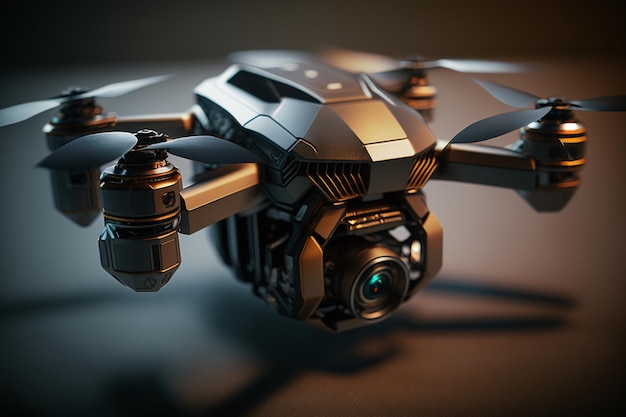 A drone with a camera on it