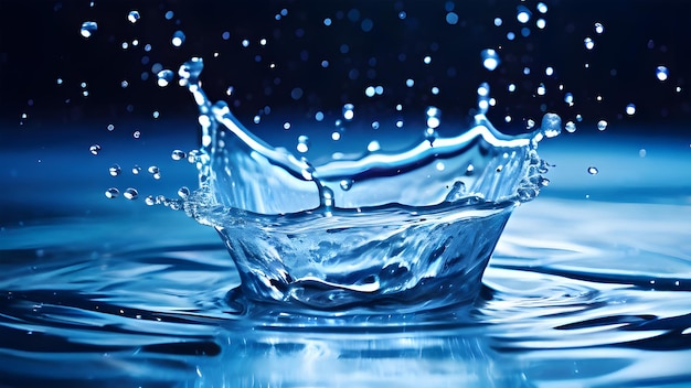 a drop of water falls into a bowl of water