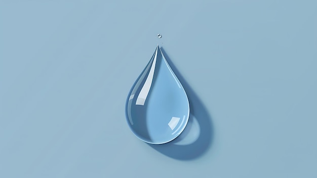 a drop of water that has a drop of water on it