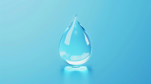 a drop of water that is blue