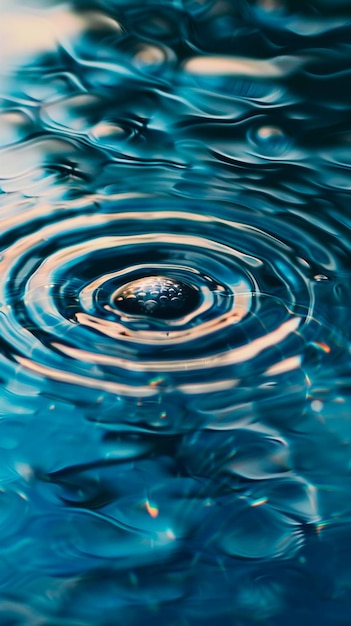 a drop of water with the reflection of a drop of water