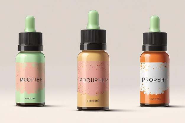 Photo dropper bottle mockup