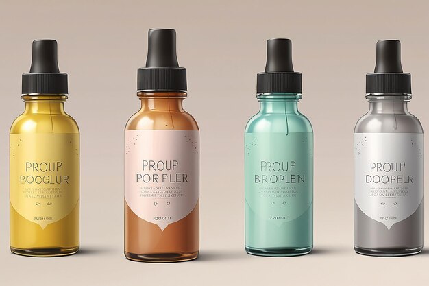 Photo dropper bottle mockup