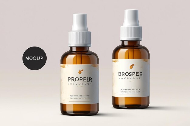 Photo dropper bottle mockup