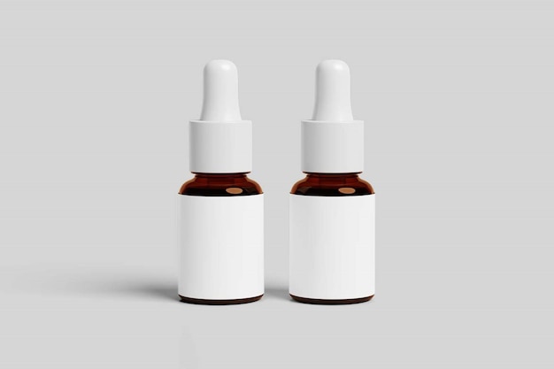 Photo dropper bottle serum mockup