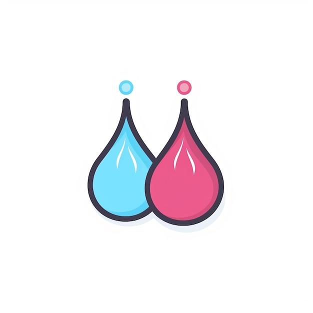 Photo drops icon liquid and water art logo illustration