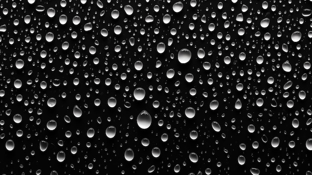 drops of water on a black background