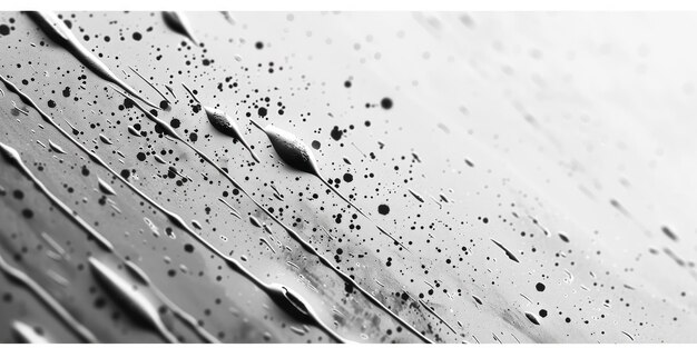 Photo drops of water on a black and white background closeup