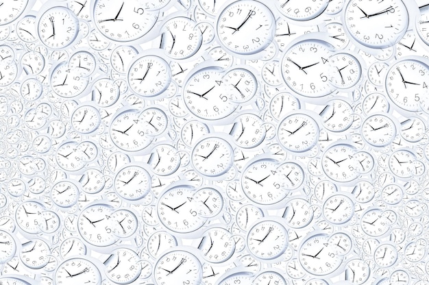 Droste effect background with infinite clock spiral. Abstract design for concepts related to time and deadline.