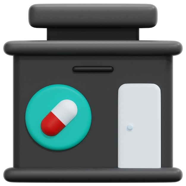 drugstore 3d render icon illustration