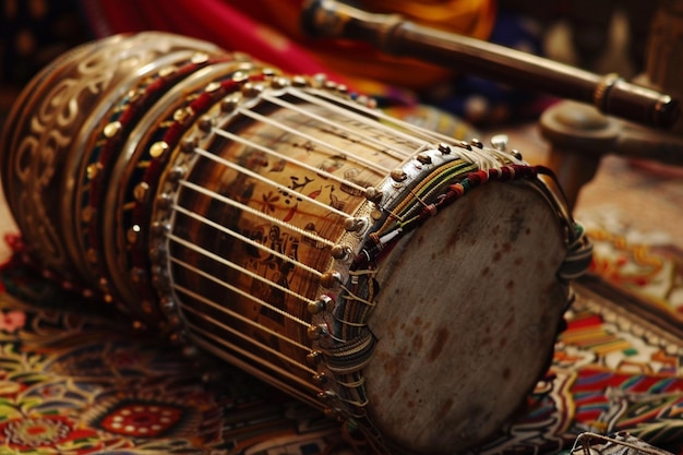 Photo a drum with the word  indian  on it