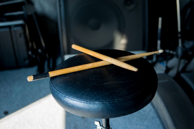 drumstick on chair music background