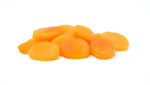 Dry apricot isolated on the white backgroundhealthy fruit