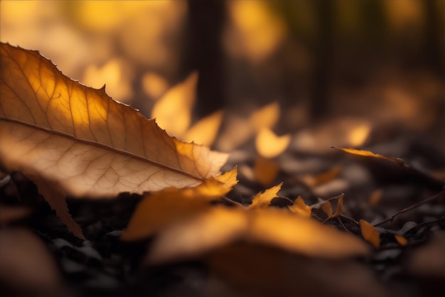 Photo dry autumn leaves