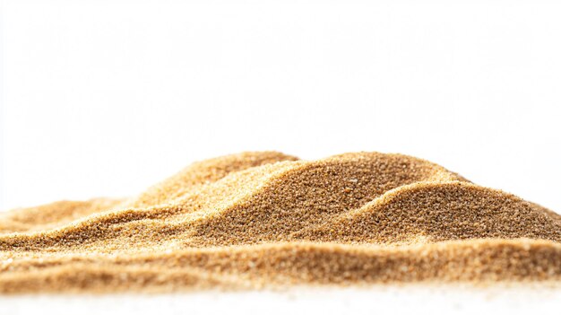 Photo dry beach sand heap on white background