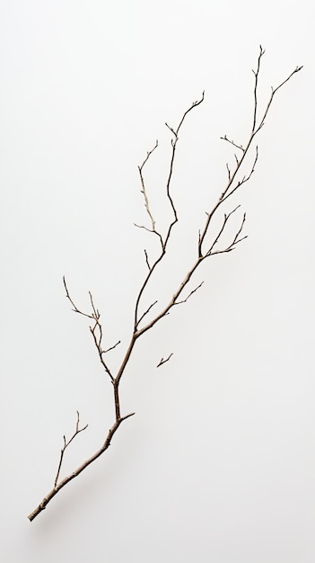 Photo a dry branch with no leaves on it