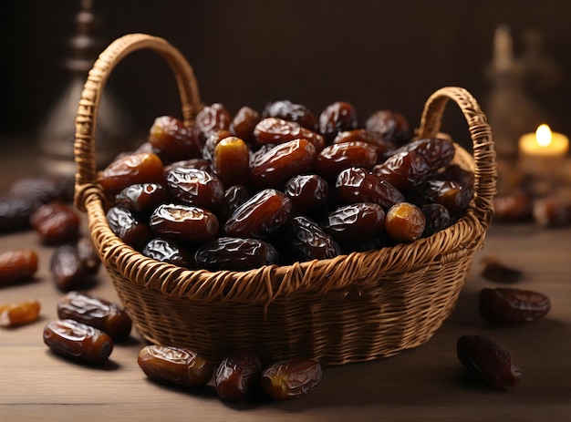 dry dates isolated on white background