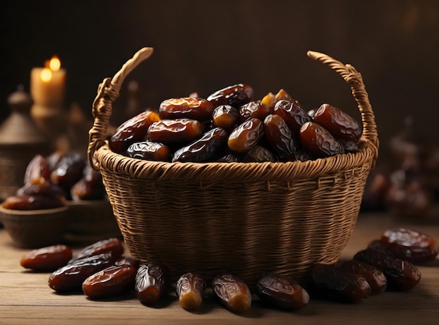 dry dates isolated on white background