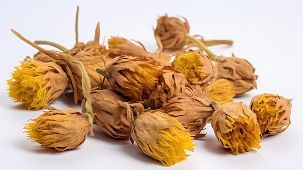 Dry dried flower bud heads tussilago farfara coltsfo