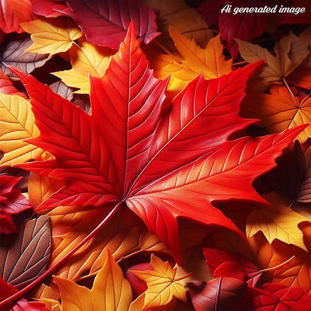 Dry fall leaf floating on water