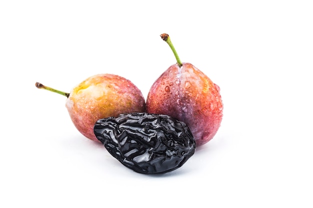 Dry fruit prune closeup. Fruit of dried prune