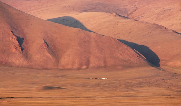 Dry Mongolian landscapes in the Altai Mountains