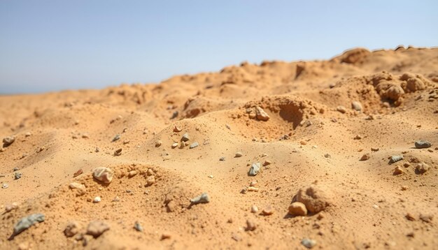 Photo dry soil of a desert in la guajira colombia isolated with white highlights