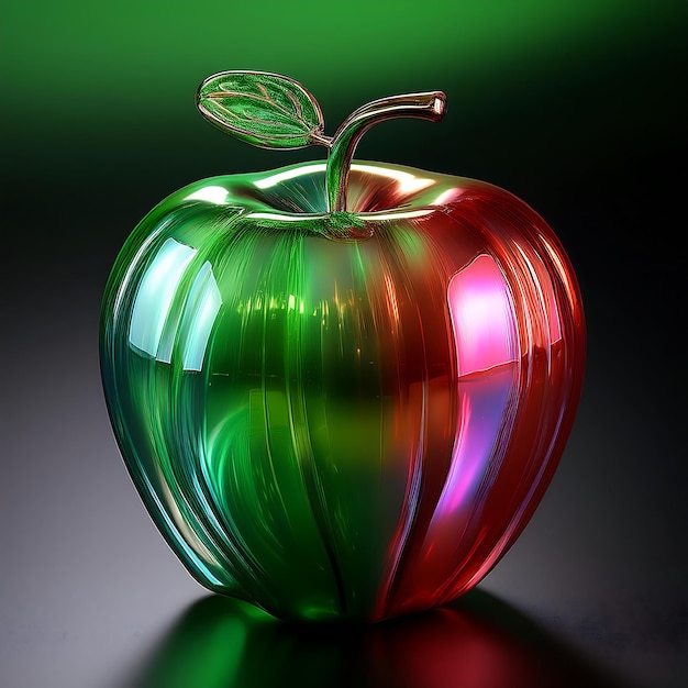 DualTone 3D Plastic Apple with High Gloss