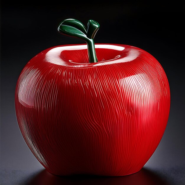 Photo dualtone 3d plastic apple with high gloss