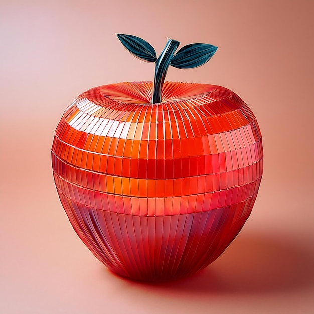 DualTone 3D Plastic Apple with High Gloss