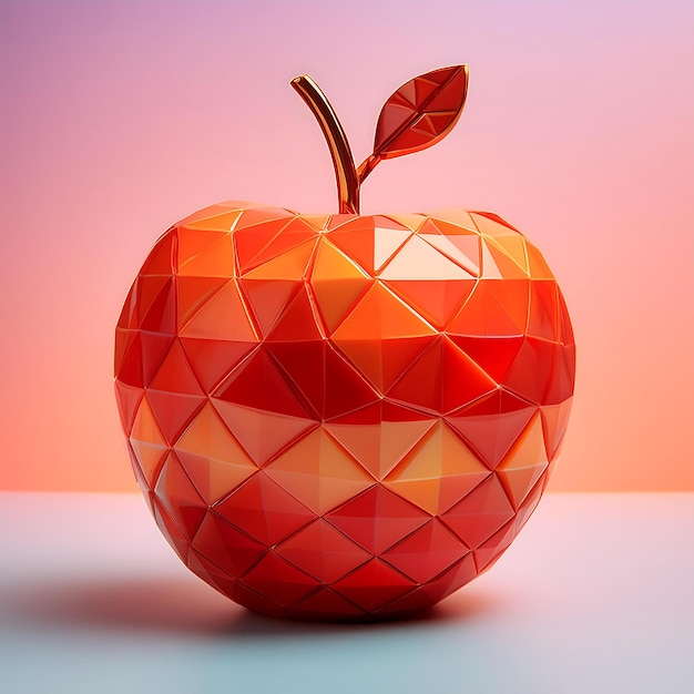 DualTone 3D Plastic Apple with High Gloss