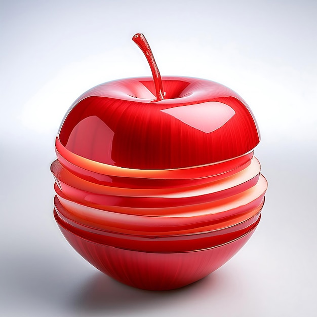 Photo dualtone 3d plastic apple with high gloss