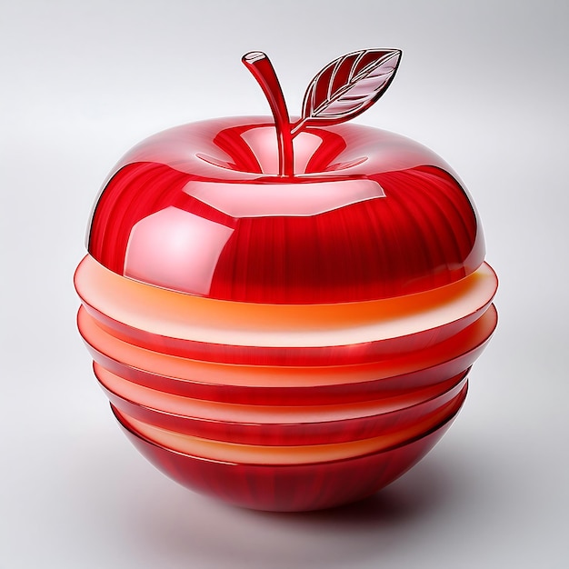 Photo dualtone 3d plastic apple with high gloss