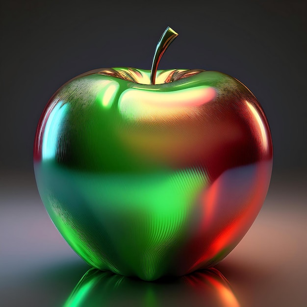 DualTone 3D Plastic Apple with High Gloss