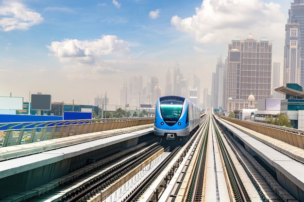 Dubai metro railway, United Arab Emirates