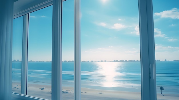 Dubai Sea view inside room big glass