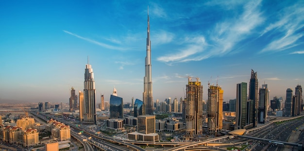 Dubai skyline with beautiful city