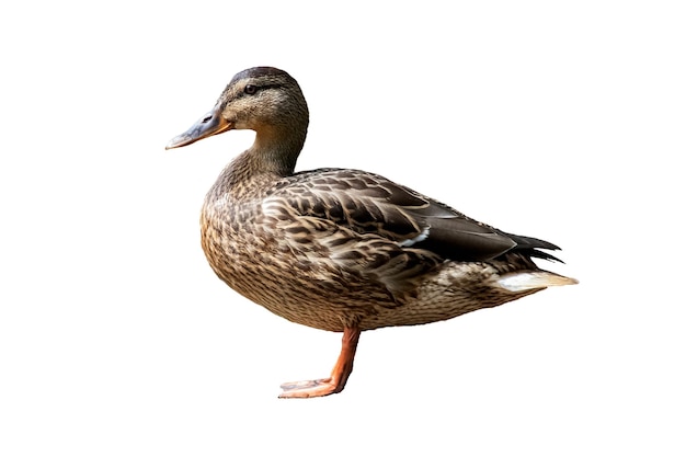 Duck lose up isolated on white background