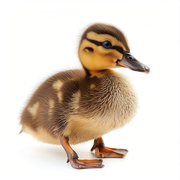 a duck that is brown and yellow with a black beak