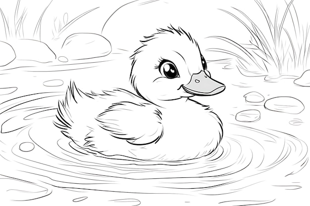 a duck that is swimming in the water