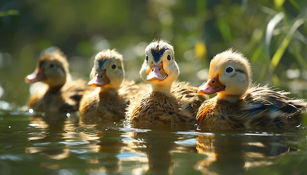 Photo duck together image background