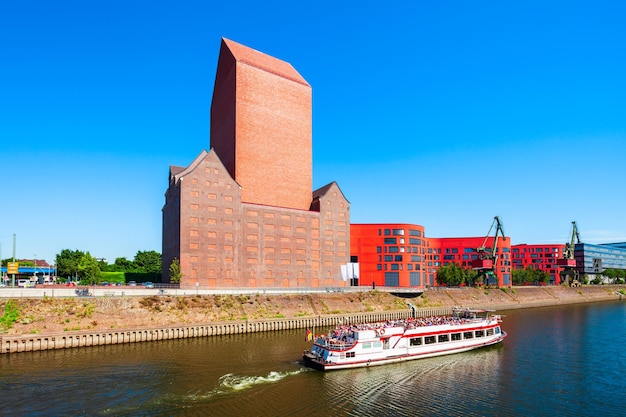 Duisburg city skyline in Germany