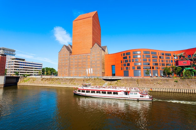 Duisburg city skyline in Germany