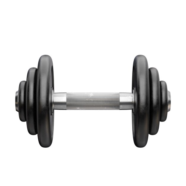 Photo dumbbell isolated on white background exercise concept 3d illustration