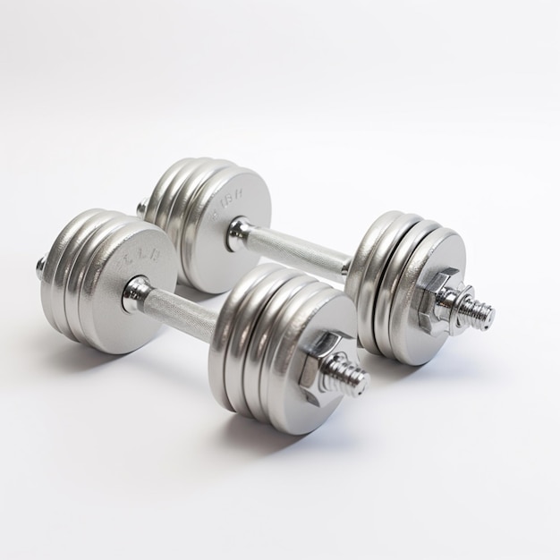 Dumbbells in white background