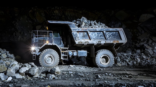 a dump truck with the word quot ex quot on the side