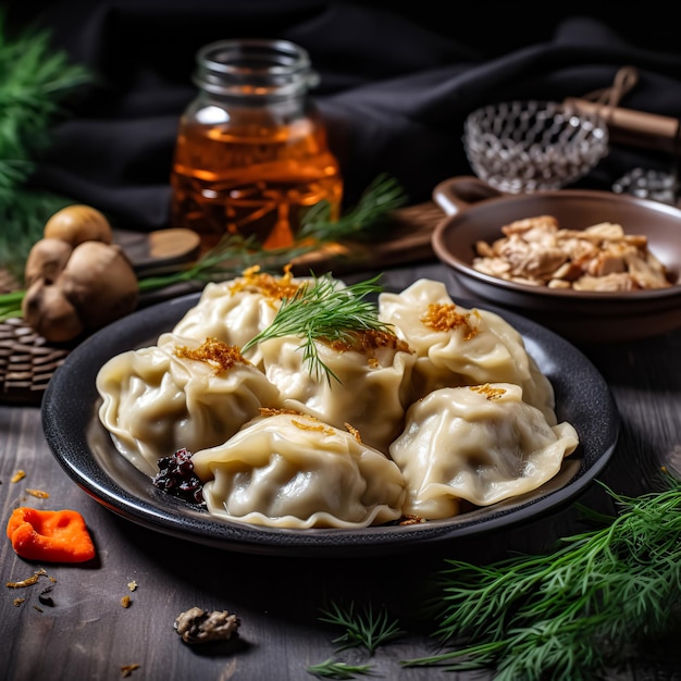 Dumplings with chicken fillet