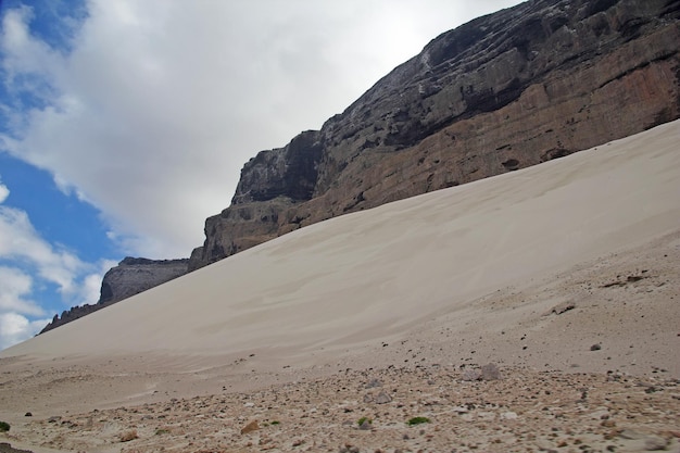 Dunes on the coast of Indian ocean Socotra island Yemen