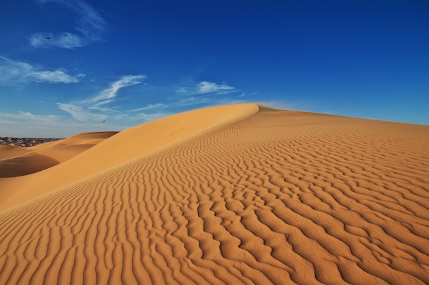 Dunes in the Sahara desert in the heart of Africa